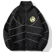 Colour Block Track Jacket — style 2 Black