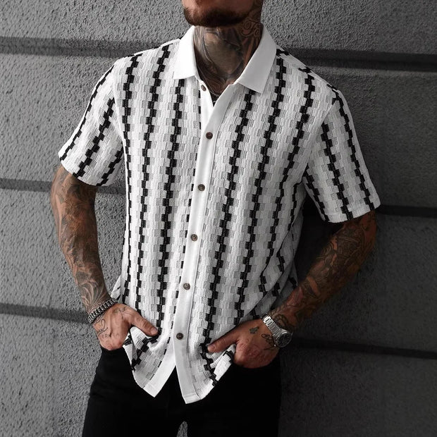Plaid Knit Polo