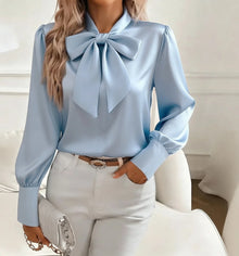 Satin Bow Blouse