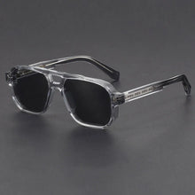 Flat-Top Square Sunglasses — Gray Light Gray