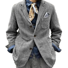 Herringbone Tweed Blazer — white