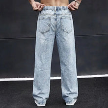 Snow Wash Wide-Leg Jeans