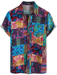Abstract Print Camp Shirt