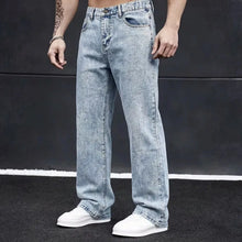 Snow Wash Wide-Leg Jeans
