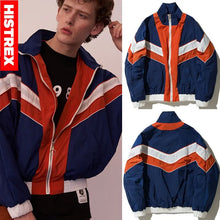 Colour Block Track Jacket — style 1 Navy