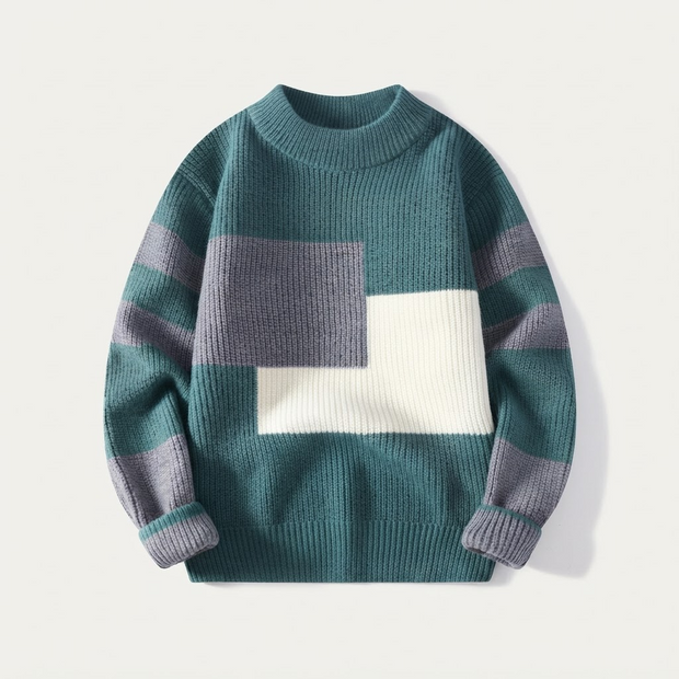 Colour Block Knit Sweater