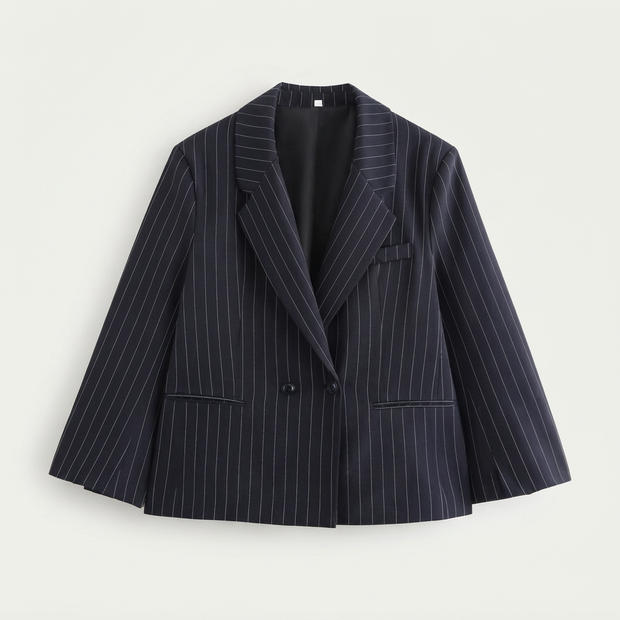 Pinstripe Power Blazer