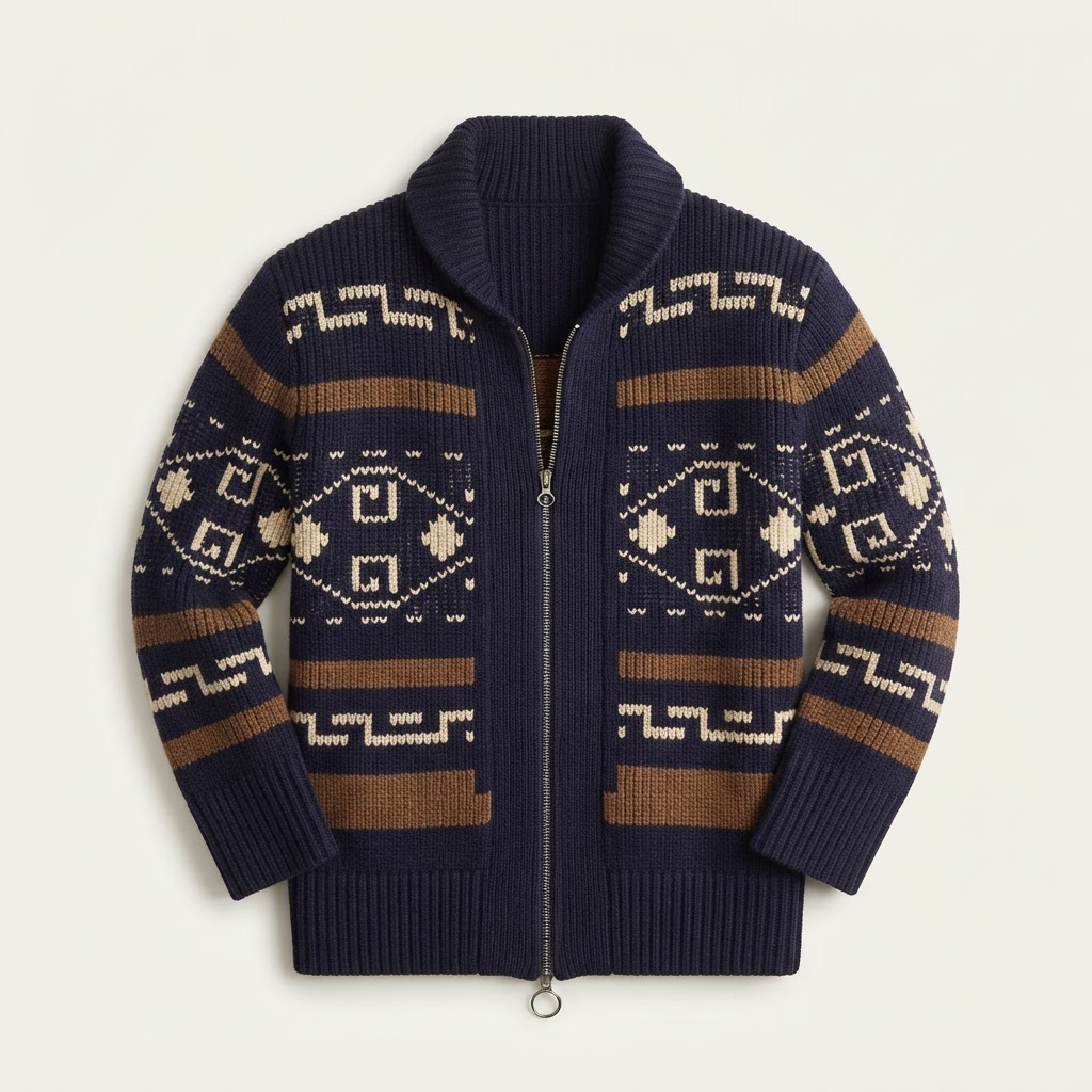 Geometric Shawl Cardigan