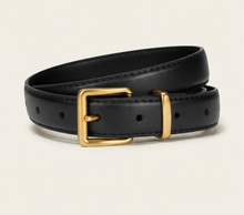 Gold Buckle Skinny Belt