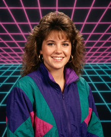 Purple Colour Block Windbreaker — 1986 studio
