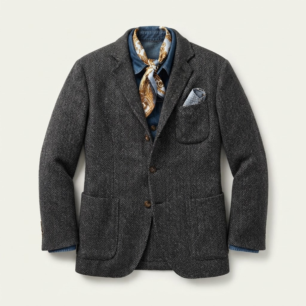 Herringbone Tweed Blazer