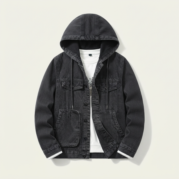 Hooded Denim Jacket