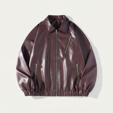 Lapel Leather Bomber