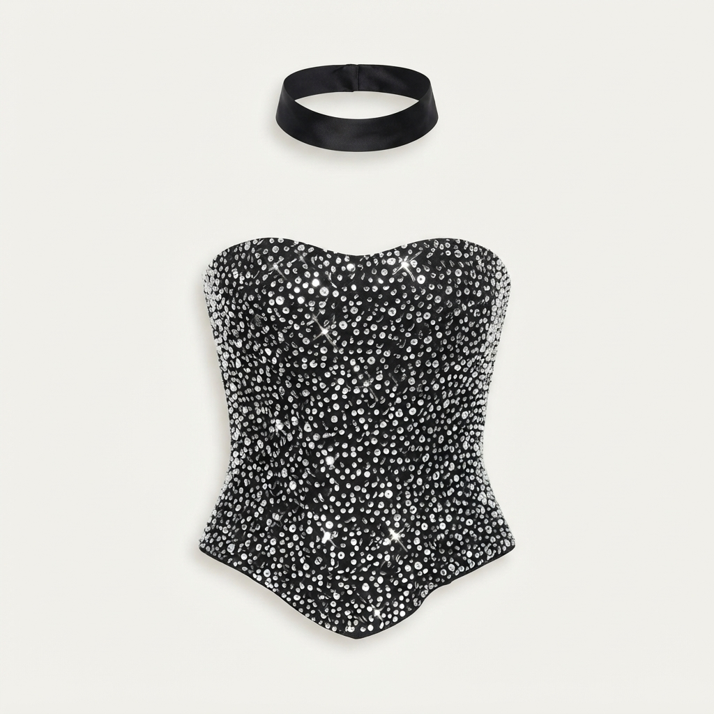 Silver Sequin Party Set
