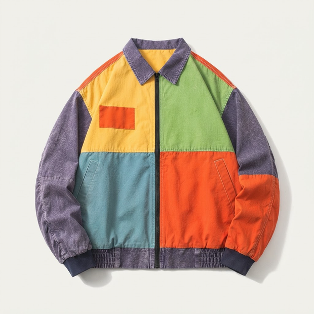 Oversized Patchwork Coat