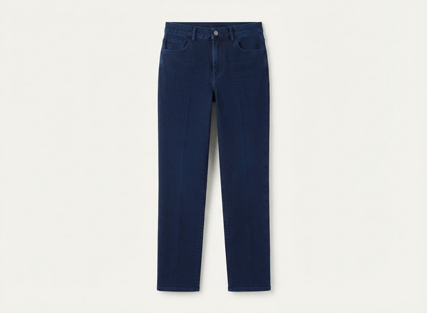 High-Waist Straight Jeans