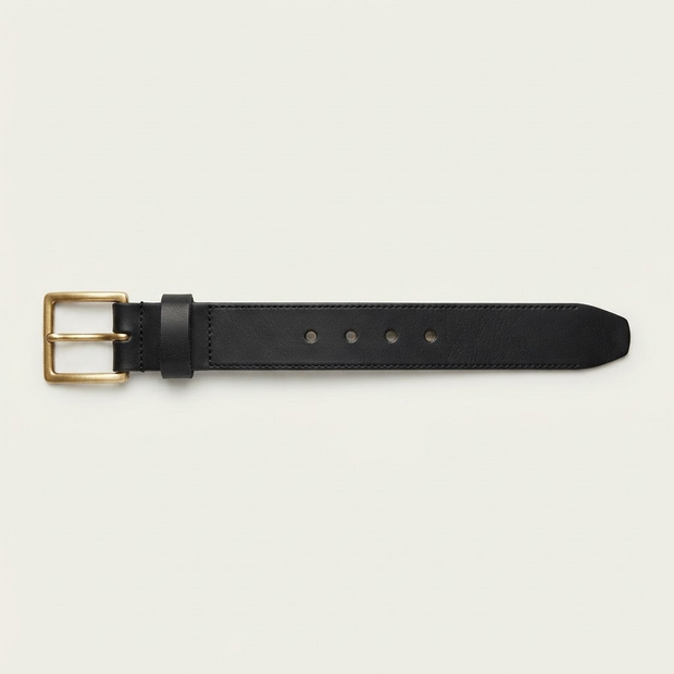 Square Buckle Leather Belt