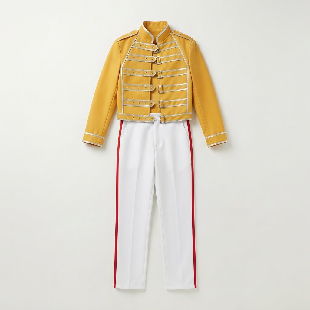 Yellow Military Stage Jacket Set