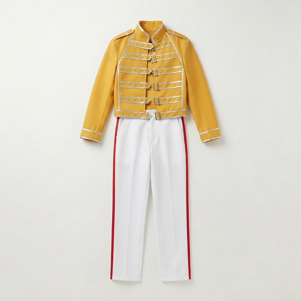 Yellow Military Stage Jacket Set