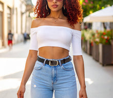 Slim Gold Buckle Belt