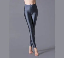Metallic Shine Leggings — Dark Grey