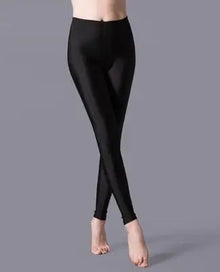 Metallic Shine Leggings — black