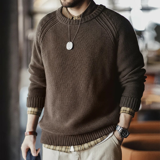 Brown Knit Pullover