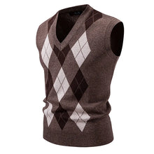 Argyle Sweater Vest — Coffee