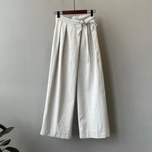 Pleated Wide-Leg Trousers — White