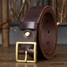 Square Buckle Leather Belt