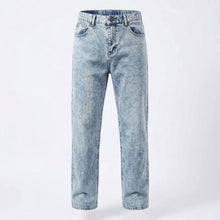 Snow Wash Wide-Leg Jeans