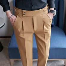 Pleated Side-Adjuster Trousers — 9805 Yellow