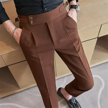 Pleated High-Waist Trousers — 9805 Coffee