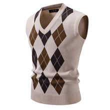 Argyle Sweater Vest — Khaki