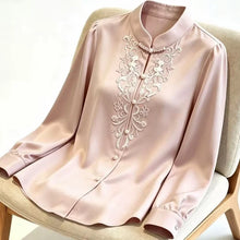 Embroidered Satin Blouse