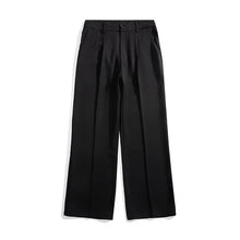 Black Straight-Leg Trousers — black