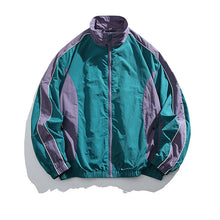 Stand Collar Varsity Jacket — LKB6100 Purple blue