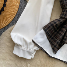 Plaid Panel Blouse