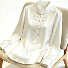 Embroidered Satin Blouse