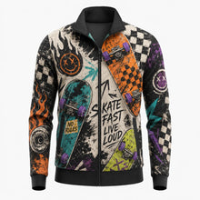 Neon Roller Skate Print Jacket — Coat-SZFT79333