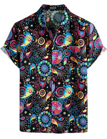 Abstract Print Camp Shirt