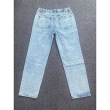 Snow Wash Wide-Leg Jeans