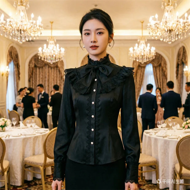 High Neck Lace Blouse