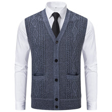 argyle-knit-vest — Light Grey