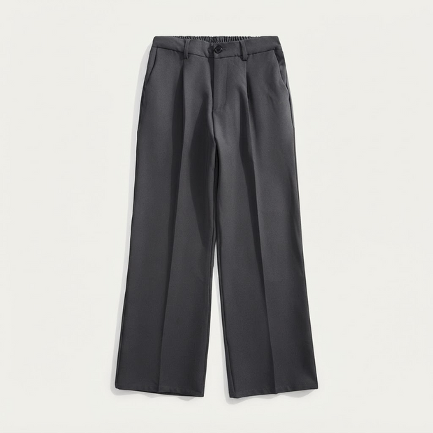 Black Straight-Leg Trousers