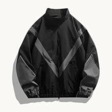 Chevron Panel Windbreaker - Black