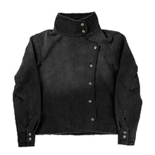 denim-shirt-jacket — Black