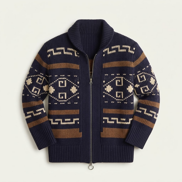 Geometric Shawl Cardigan