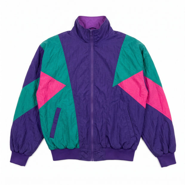 Purple Colour Block Windbreaker — front