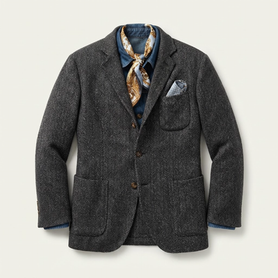 Herringbone Tweed Blazer